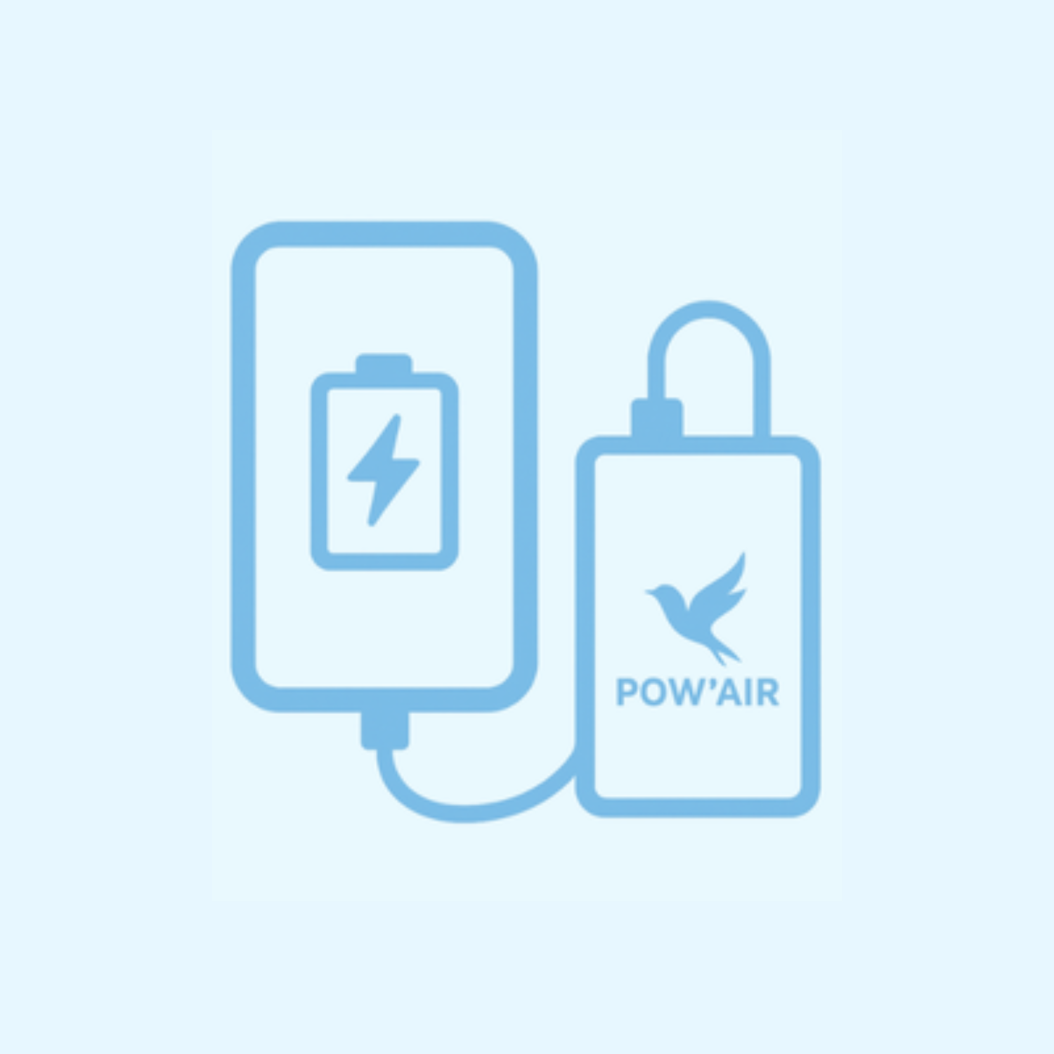 Illustration Étape 2: Utiliser la batterie Pow'air pour charger un téléphone