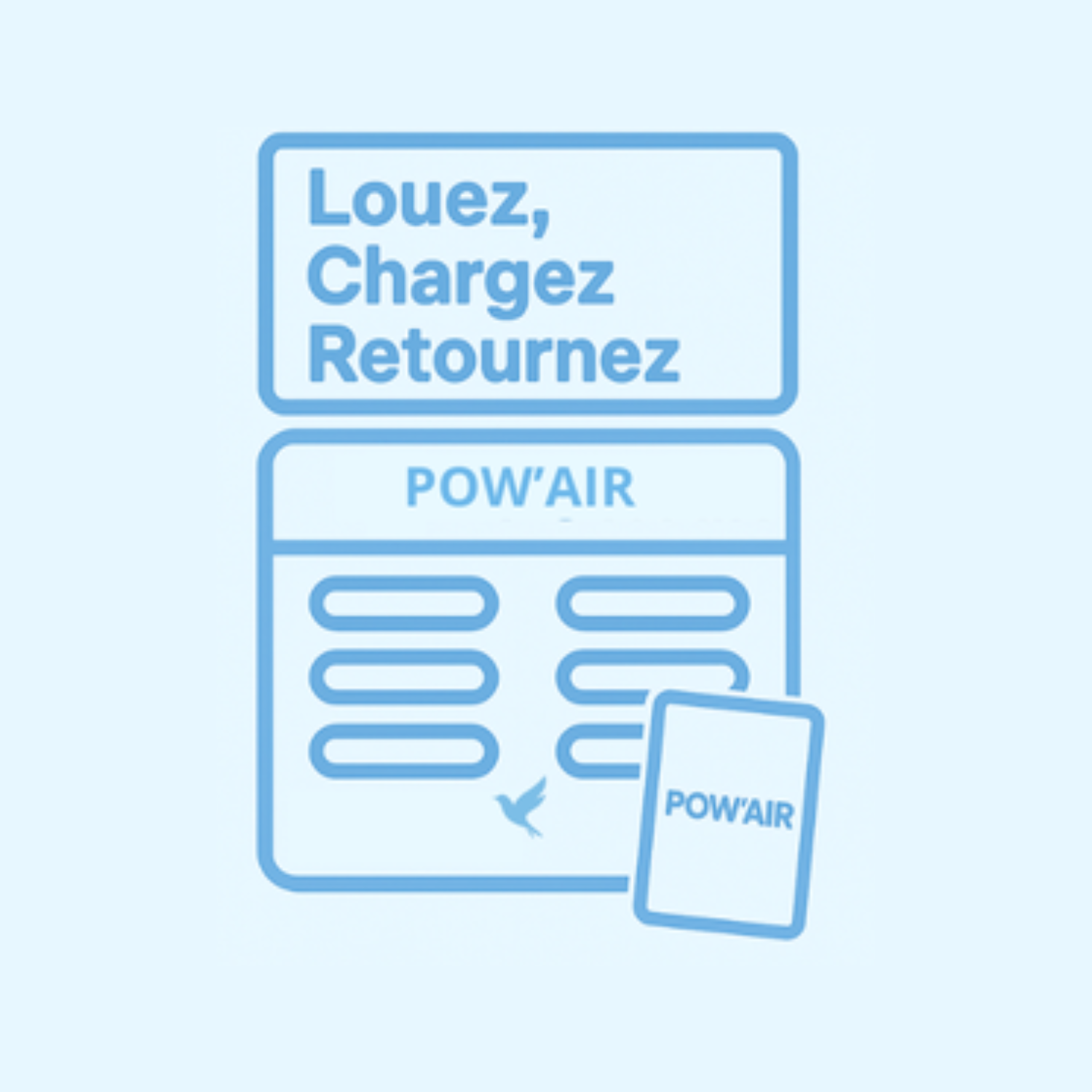 Illustration Étape 3: Retourner la batterie Pow'air dans une borne